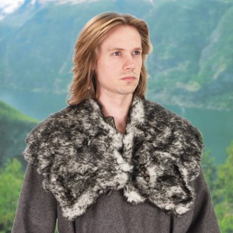 WOLF FUR MANTLE